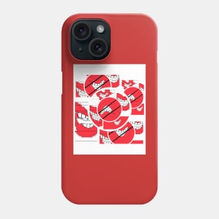 Lips, hearts ... teeth Phone Case