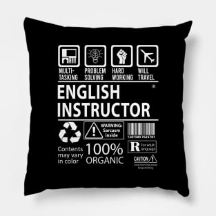 English Instructor T Shirt - MultiTasking Certified Job Gift Item Tee Pillow