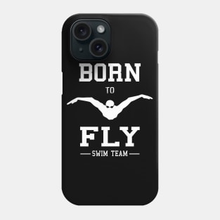 Swimmer Born To Fly Swim Team Butterfly Swimming Fan Phone Case