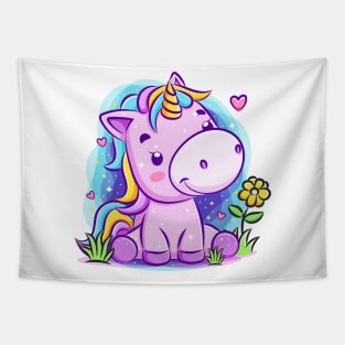 Unicorn purple Tapestry