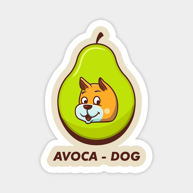 Avocado and dog Magnet by mouze_art