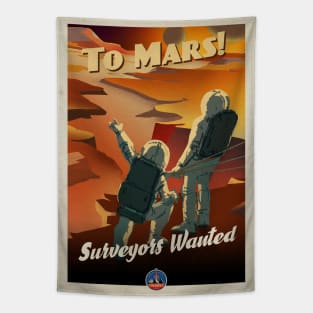 To Mars!  — Vintage space poster Tapestry