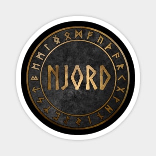 Njord Norse God of the Sea Viking Runes Magnet