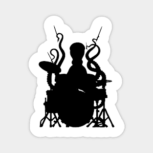 Octopus plays drums black version Magnet