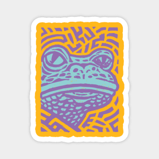 Psychedelic Frog | Trippy Amazonian Amphibian Magnet