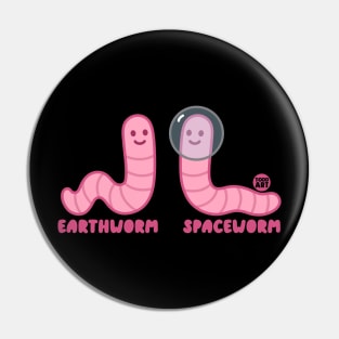 Earthworm Spaceworm Pin