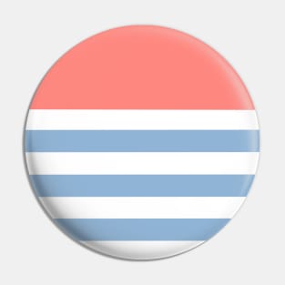 Pink with blue stripe pattern Pin