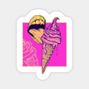 Strawberry ice cream Magnet