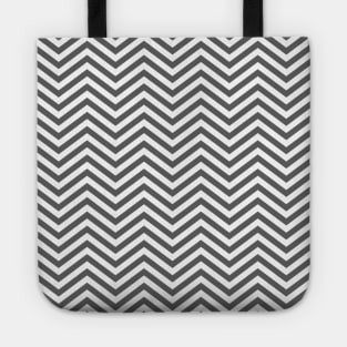 Simple Gray and White Chevron Pattern Tote