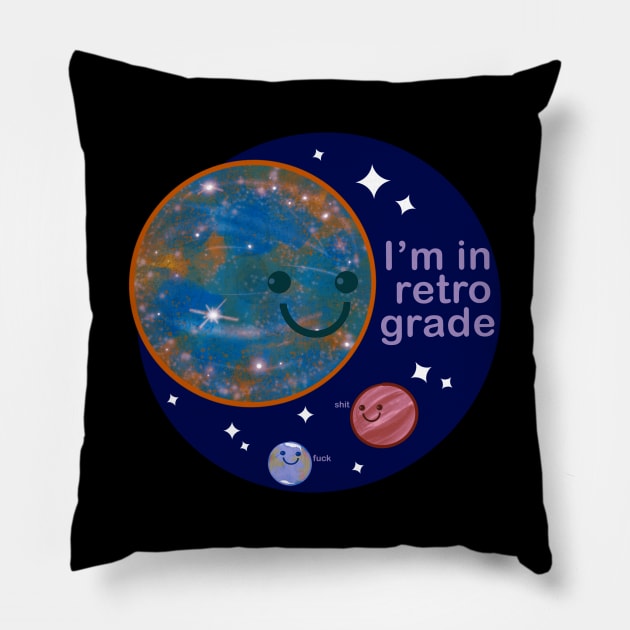 Mercury In Retrograde Pillow by LVBart