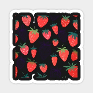 Red Strawberry Pattern Magnet