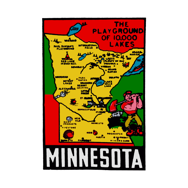 Vintage Minnesota Decal by zsonn