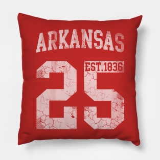 Vintage Arkansas 25th State Pillow