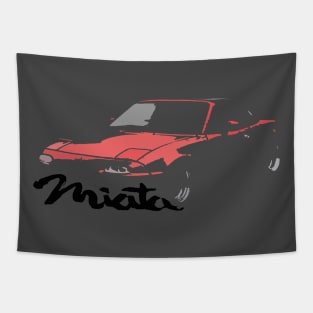 Miata MX5 I NA Red Cutout Tapestry