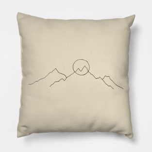 Minimalist Mountain & Sun Pillow