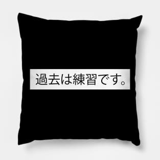 The Past Is Practice - 過去は練習です Japanese Design Pillow