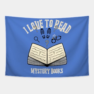 I Love To Read Mystery Books - Cute Book Art Tapestry