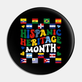 Hispanic Heritage Month National Latino Countries Flags Pin