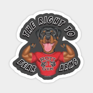 Cute awesome Rottie Rottweiler with Muscles Magnet