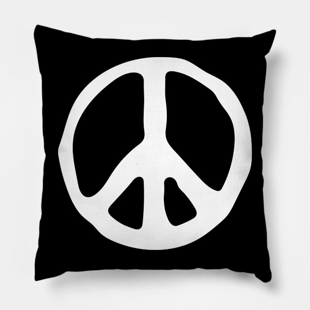 Peace Sign hand drawn Pillow by abstractsmile