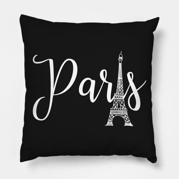 Paris Eiffel Tower Pillow by letnothingstopyou