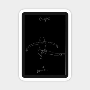 Knight of Pointe Tarot Card Magnet