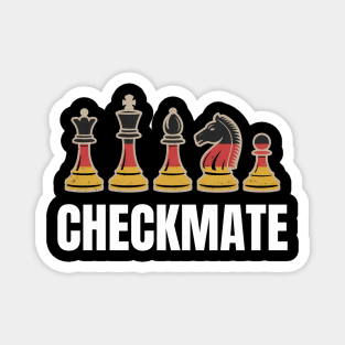 Checkmate German flag chess pieces chess player Magnet
