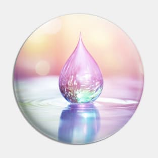 Water Drop Nature Serene Tranquil Peace Pin