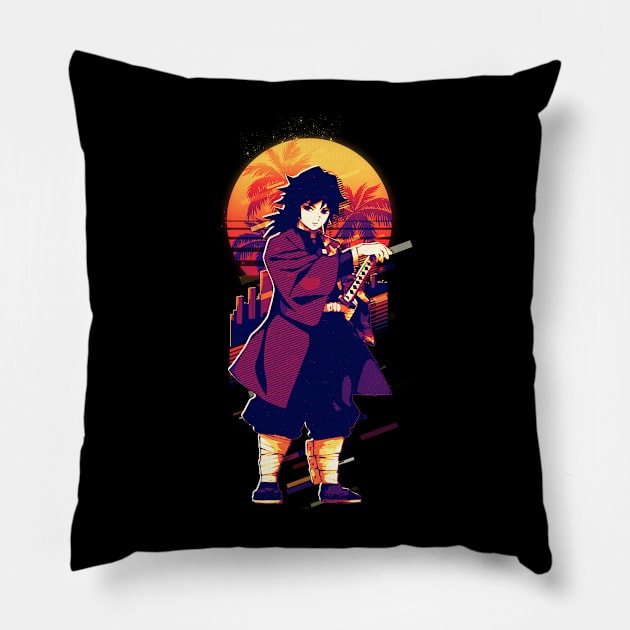 Demon Slayer Giyu Tomioka Pillow by SiksisArt