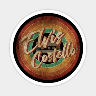 Elvis Costello Vintage Circle Art Magnet