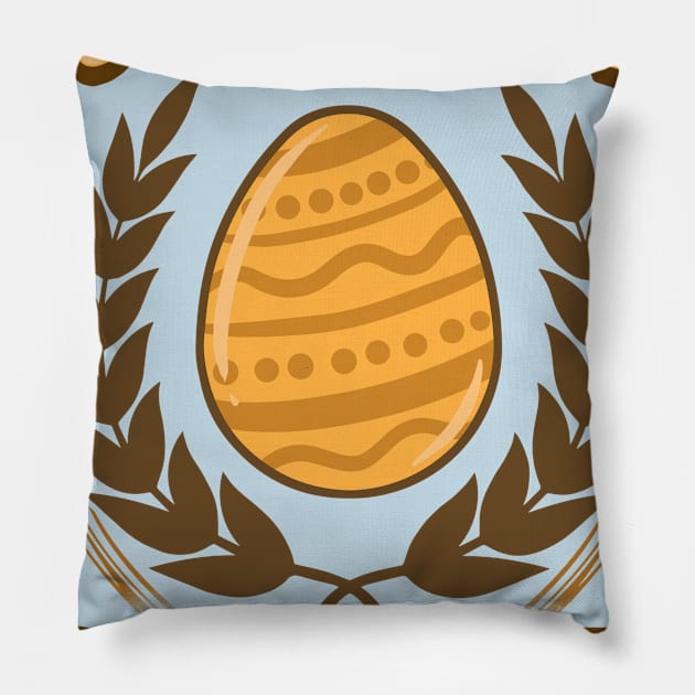 Easter Egg Hunting Champion Easter Floral Egg Hunter Pillow by Alinutzi