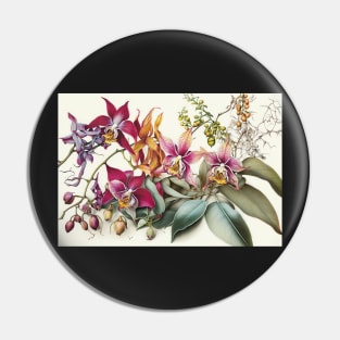 Oriental Orchids Pin