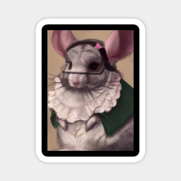 Librarian Chinchilla Magnet by maxcode