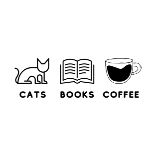 Cats Books And Coffee T-Shirt