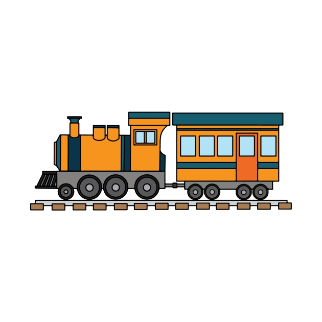 Cartoon cute train by LuckyLife