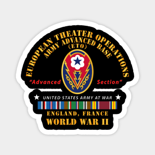 European Theater Operations Army Advanced Base (ETO) - WWII w EU SVC Magnet