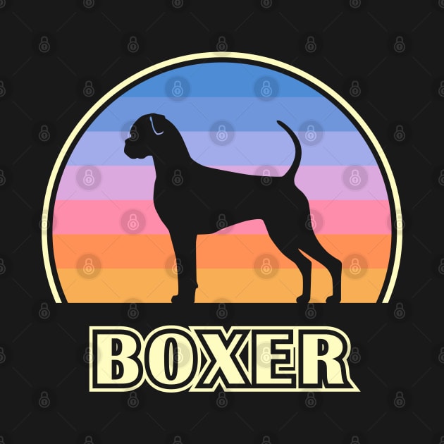 Boxer Vintage Sunset Dog by millersye