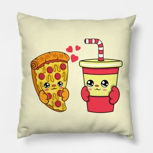 All i need is pizza and soda butter, Kawaii pizza and soda butter. Pillow