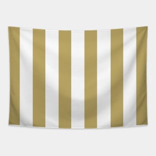 Camel Beige and White Thick Stripe Pattern Tapestry