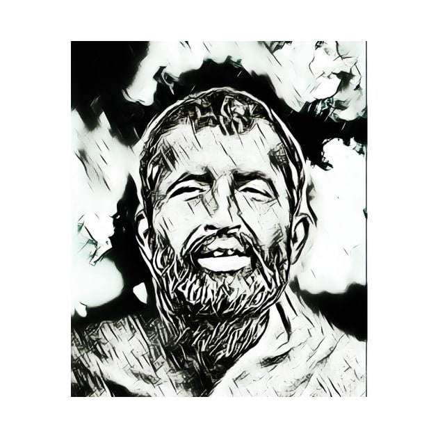 Ramakrishna Black And White Portrait | Ramakrishna Artwork by JustLit