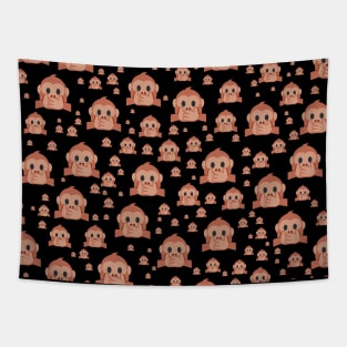 Speak No Evil Monkey Tapestry