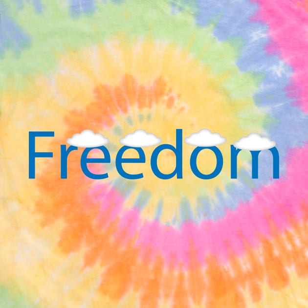 Freedom being free text design by DinaShalash