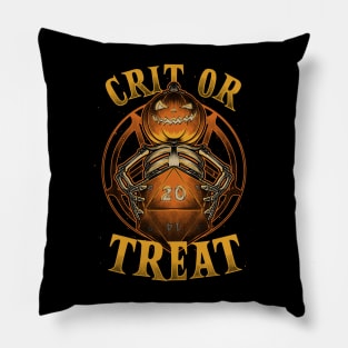 Crit or Treat - Skeleton RPG Halloween Pillow