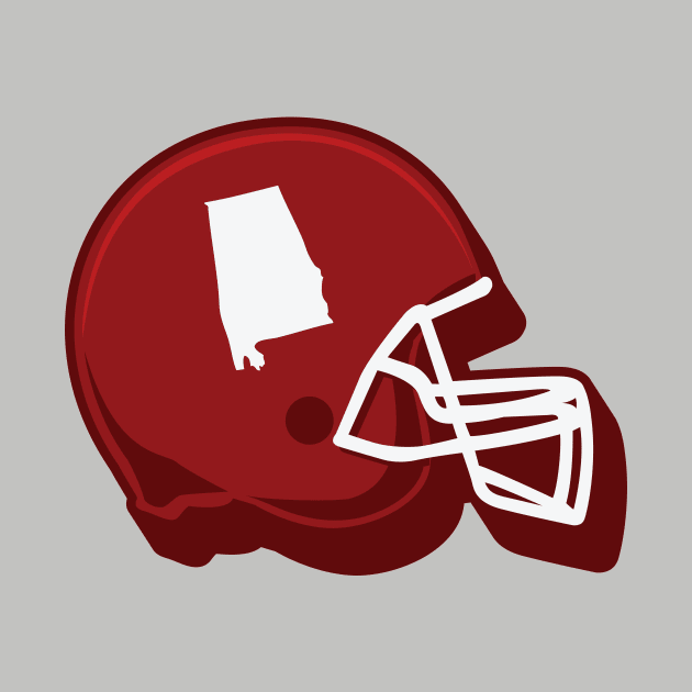 Alabama Outline Football Helmet by SLAG_Creative