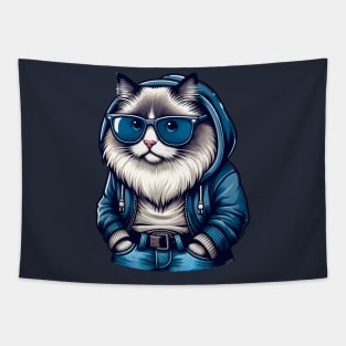 Ragdoll Cat With Sunglasses Tapestry