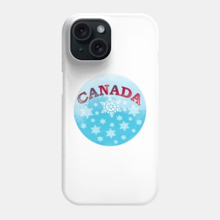 Celebrating winter with Snowflakes falling in Canada Phone Case