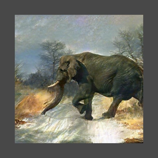 Cute elephant (animal, baby elephant, elephant art, cage the elephant and elephant painting) by Thepurplepig