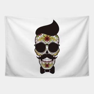 Sugar Skull Hipster Tapestry