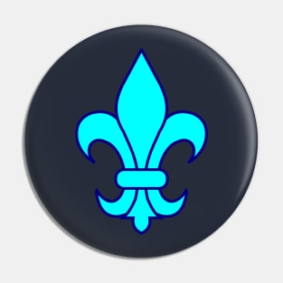 Fleur de lis (aqua blue) Pin