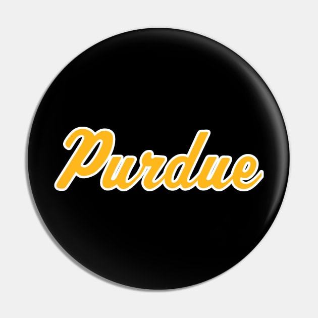 Purdue Retro Script Pin by twothree